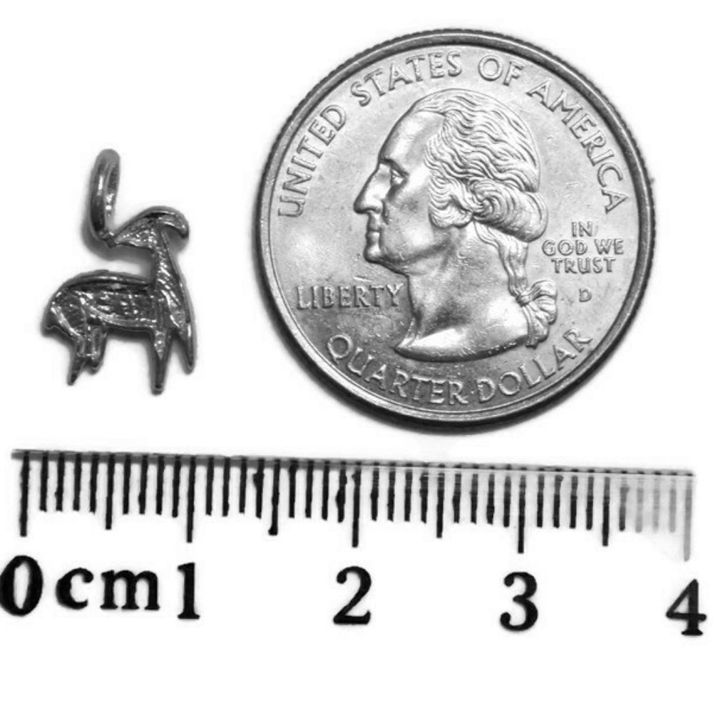 .925 Sterling Silver Zodiac Aries charm pendant - Picture 3 of 5